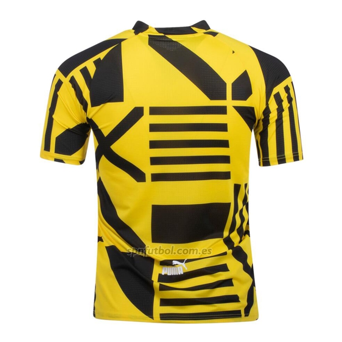 Camiseta Pre Partido del Borussia Dortmund 2022 Amarillo y Negro